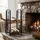 Relaxdays Kaminholzregal Metall 46 x 30 x 73 cm mit Besteck Schwarz