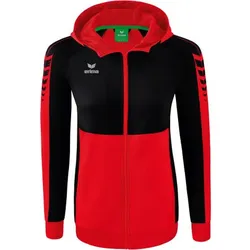 ERIMA Damen Kapuzensweat SIX WINGS training jacket, red/black, 36