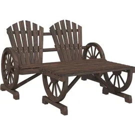 vidaXL Garten-Lounge-Set 2-tlg. braun