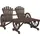 vidaXL Garten-Lounge-Set 2-tlg. braun