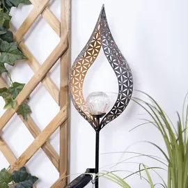 ETC Shop LED Solarleuchte mit Erdspieß & Lichteffect 90 cm 2er Set