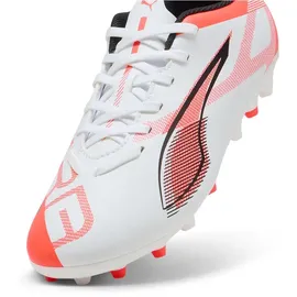 Puma Ultra 5 Play MG Fußballschuhe Kinder 01 white/black/glowing red 37.5