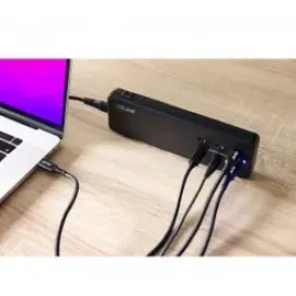 InLine Multiport Netzteil, 6x USB-C, GaN, 120W, PD 3.0, schwarz
