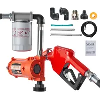 Vevor Kraftstoffpumpe, 12 V DC, 37 L/min, Dieselpumpen-Set, mit automatischer Abschaltdüse, Förderschlauch, Überhitzungsschutz, Stromkabel, explosionsgeschützt, für Benzin, Diesel & Kerosin