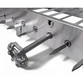 Grillpeter Mangal Edelstahl 2 mm Schaschlickgrill Set + 11 Spieße
