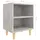 vidaXL Nachtschrank mit Massivholz-Beinen 40 x 30 x 50 cm Betongrau