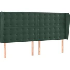 vidaXL Boxspringbett 180 x 200 cm Dunkelgrün