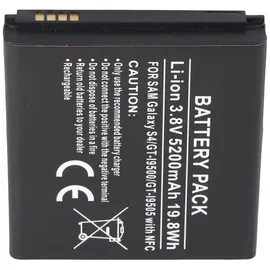 AccuCell Samsung Galaxy S4 Hochleistungs-Akku mit 5200mAh NFC und Zusatzdeckel