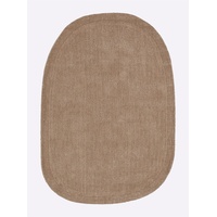 Teppich HEINE HOME Teppiche Gr. B/L: 200 cm x 200 cm, 5 mm, 1 St., beige Schurwollteppiche