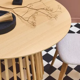 sweeek Esstisch 4 Sitze 0 x 0 x 0 cm Eichenfarben