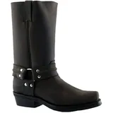 Grinder Unisex Renegade Braun Hallo Leder Cowboy Western Motorrad Stiefel 41 - 41 EU