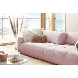 KAWOLA Big Sofa PALACE 3-Sitzer mit Sitztiefenverstellung Cord rosa