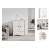 vidaXL Highboard Weiß 83x41,5x100 cm Massivholz Kiefer