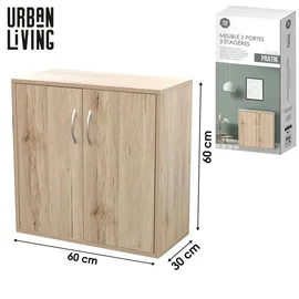 URBAN LIVING PRATIK 60 x 60 x 30 cm Beige/Braun