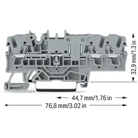 WAGO GmbH &amp; Co. KG 3-Leiter-Durchgangsklemme 2002-1701