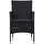 vidaXL Garten Lounge-Set mit Auflagen 2-Sitzer Bank schwarz/schwarz