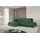 altdecor Ecksofa Cord mit Schlaffunktion 2-Sitzer Grün