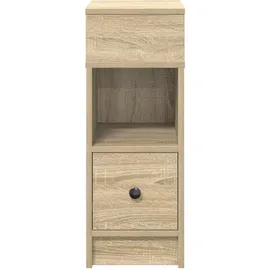 vidaXL Nachttische 2 Stk. mit Schublade Sonoma-Eiche 25x31x66 cm
