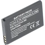 AccuCell Akku passend für Doro Primo 368, Maße 53,1x33,8x5,4mm, Li-ion Doro RCBNTC05, 3,7V, 1000mAh, 3,7Wh