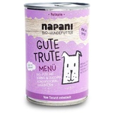 napani Bio Menü für Hunde Gute Trute mit Pute & Kürbis - Nassfutter im 400g Dosenfutter - Premium Hundefutter aus Bayern