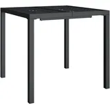 vidaXL Gartentisch Anthrazit 80x80x72 cm Stahl