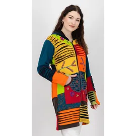 DEPROC activ Patchwork NUNAVUT LONG Fleecejacke Bunt L