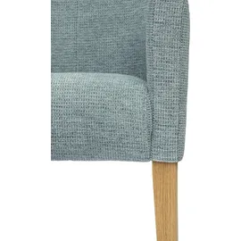 Home Affaire Armlehnstuhl »King«, BESTSELLER", Struktur weich, Esszimmerstuhl mit bequemer Polsterung, Esszimmersessel mit Armlehnen, blau