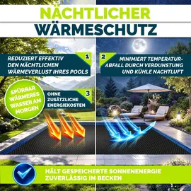 tillvex Elite Pool Solarfolie Blau/Schwarz Ø 400 cm