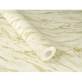 tesa rasch Carrara Vliestapete 6 m x 0,30 m 1 St Beige/Gold/Weiß