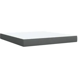 vidaXL Boxspringbett 180 x 200 cm Dunkelgrau