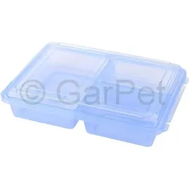 GarPet 4x Lunchbox mit Fächern Kühlschrankdose Unterteilt Mikrowellen Menüteller Deckel