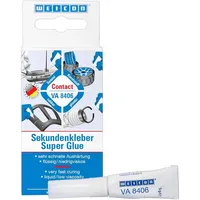 WEICON Contact VA 8406 Cyanacrylat-Klebstoff, 3 g, niedrigviskoser Sekundenkleber,