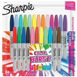 Sharpie Fine, 24 Stück(e), Mehrfarbig, Feine Spitze, Grau, Mehrfarbig, Rund, Fei
