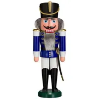 Seiffener Volkskunst eG Nussknacker Husar 37 cm blau/weiß