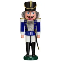Seiffener Volkskunst eG Nussknacker Husar 37 cm blau/weiß