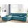 DOMO collection Ecksofa Aversa Mikrofaser L-Form 3-Sitzer Türkis