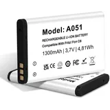2Stück 2026 Aufgerüstet 1300 mAh A051 Akku -Bis 12 Stunden Gesprächsdauer, Kompatibel mit AVM Fritz!Fon C6 Telefon - Leistungsstark, Langlebig, Li-Ionen Batterie Ersatzakku
