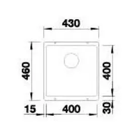 Blanco Subline 400-U cafe + Handbetätigung + InFino