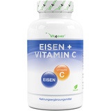 vit4ever Eisen - Vitamin C - Eisenbisglycinat 365 Tabletten