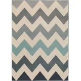 benuta pop Teppich Blau, 120x170 cm - Moderner Kurzflor-Teppich für Wohnzimmer