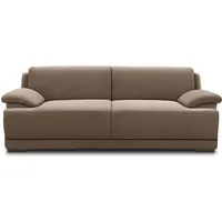 DOMO. collection Sofa Telos, 3-Sitzer Boxspringsofa, 3er Sofa mit Boxspringfederung, zeitlose Couch mit breiten Armlehnen, Polstergarnitur 218 x 96 x 80 cm (BxTxH), braun