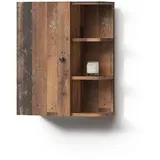 livinity® Badschrank, Wildeiche, Braun, 5 Fächer, Rechteckig, 47.2x59.2x20.8 cm, Badezimmer, Badezimmerschränke, Hängeschränke