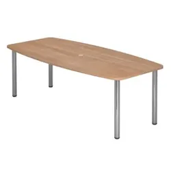 Konferenztisch Säulenfuß Chrom