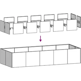 vidaXL Pflanzgefäß 200 x 80 x 40 cm Weiß