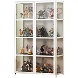 JSLJDM Vitrinenschrank Sammlervitrine Stehend Standvitrine Glasvitrine Acryl Vitrine Standvitrine Acryl Vitrine Doppeltüren Großer Kapazität Sammlervitrine Handgefertigtes Lagerregal für Waren