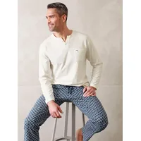 wäschepur Schlafanzug-Shirt Langarm Beige 48/50