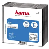Hama 51275 CD-Leerhülle SlimLine 10er-Pack transperant / schwarz