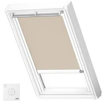 VELUX Verdunkelungsrollo Uni Beige 4556, SK08, Sandbeige, weiße Führungsschiene