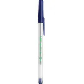 BIC Kugelschreiber Round Stic ECOlutions frostig-transparent, Schreibfarbe: blau,