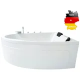 Basera Basera® Indoor Eck-Whirlpool Badewanne Guam Rechts 2 Personen Classic 180 x 130 cm
